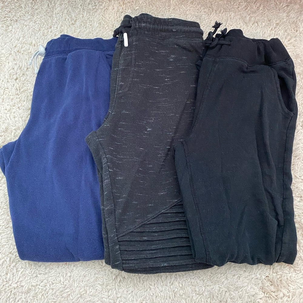 Kids Black and Blue Jogger Pants